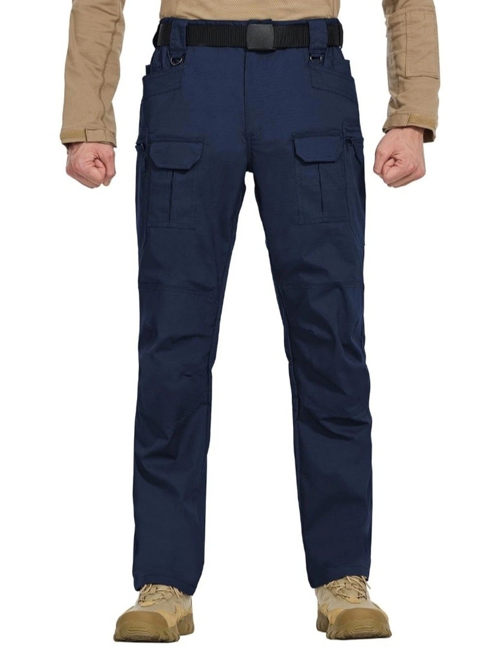 Hiwise Men Stretch Tactical Pants Ripstop Water Resistant Cargo Pants 38x30 navy